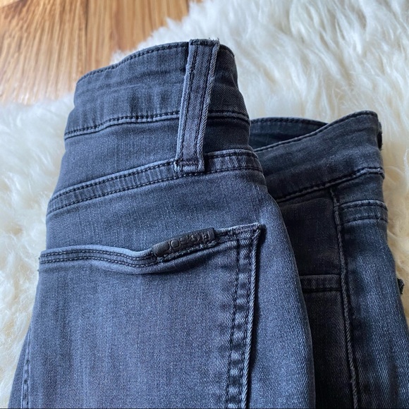 Joe’s Jeans The Charlie Skinny Ankle Grey Embroidered flowers Size 26 - Picture 9 of 12